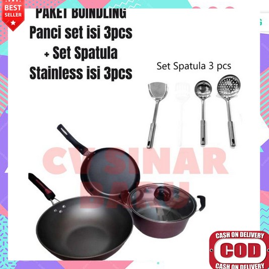 Set Panci Masak Sayur Pot Pnci  Penci Paanci Steamer Wajan Teflon Komplit Pani Kukusan Terbaru 2023 