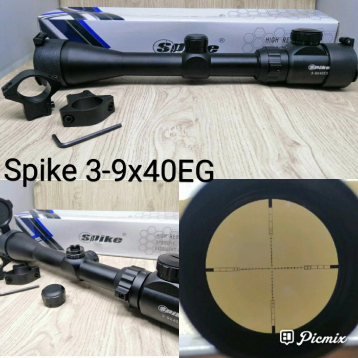 Terlaris Teleskop Telescope Spike 3-9X40 Eg Tutup Flip