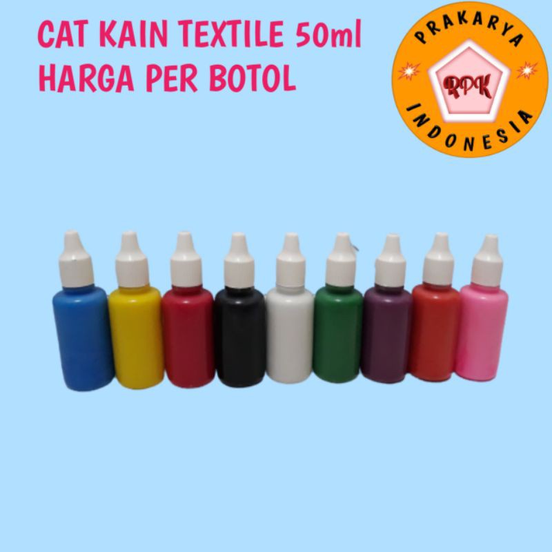 

WW9 CAT KAIN TEKSTIL 50ML U/ BAJU, KAOS, BATIK, TOPI, KANVAS DLL ZGQ
