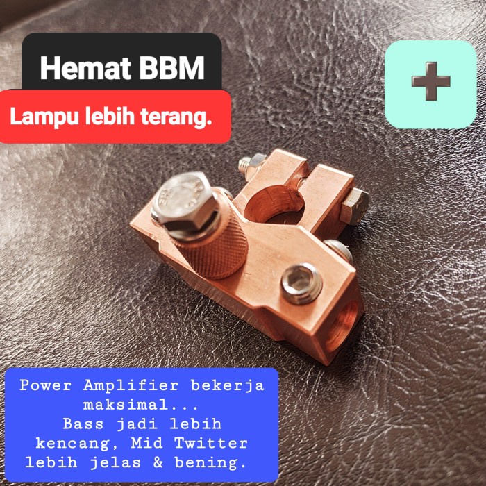 KEPALA TERMINAL AKI GROUNDING FUSE TEMBAGA CAR AUDIO & HEMAT BBM