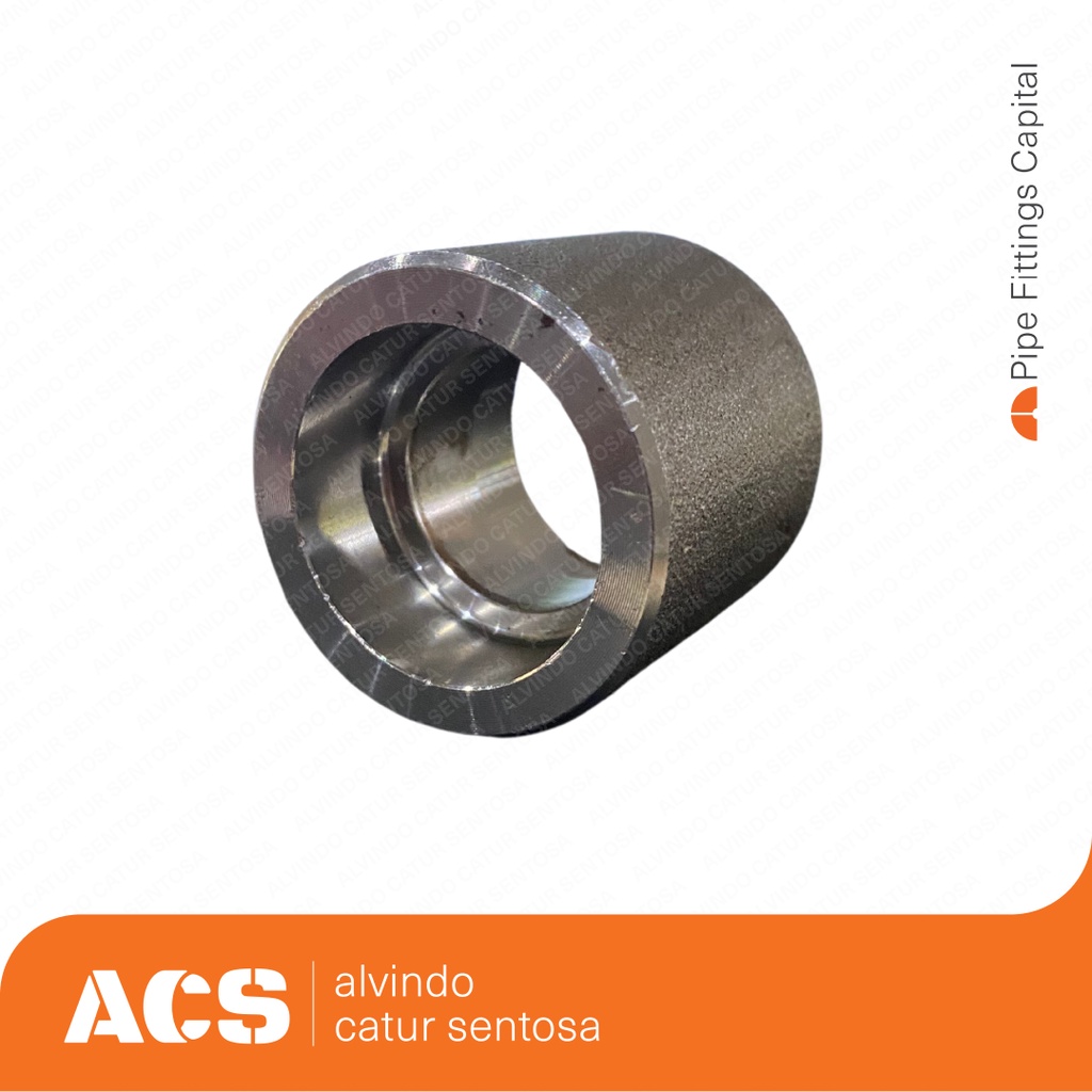 FULL COUPLING 1.25 inch STAINLESS F316-316L SW 3000# BW