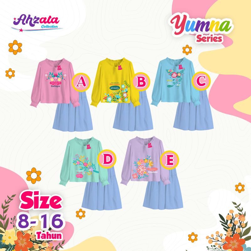 Ahzata-Setelan rok anak perempuan yumna