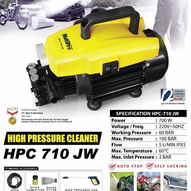 Cuci Mobil HPC710ZM Multipro HPC 710 ZM High Pressure Jet Cleaner