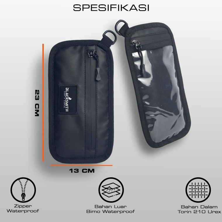 Serba baru3u8Ti BlackSmith Esenka - Tas Hp Anti Air - Sling Phone Waterproof - Tas Hp Selempang - Do