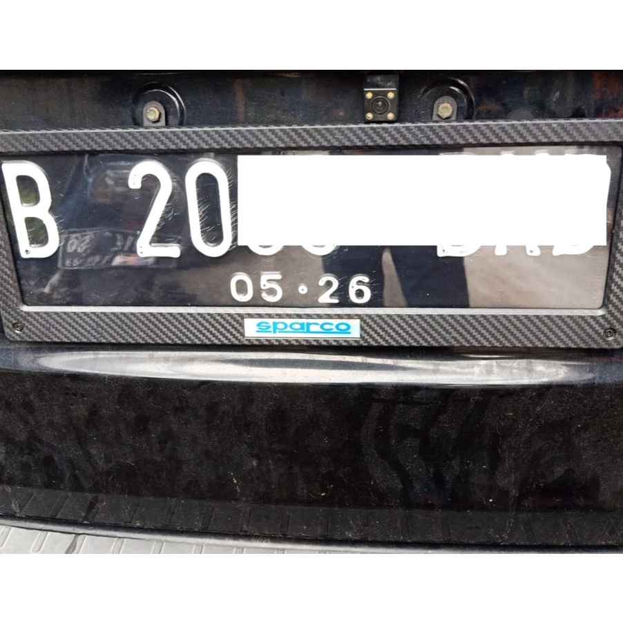 Terbaik.. Cover Plat Nomor Mobil Acrylik CARBON Tempat Plat Nomor CARBON