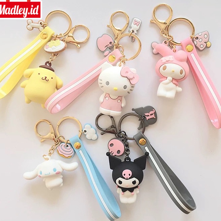 Ð MCMXCIX 9873 MAdley Keychain Gantungan Kunci Motor Tas Mobil HP Lucu Karakter Kartun Gantungan Kun
