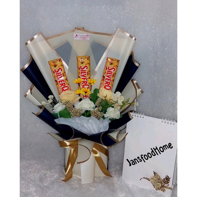 

Bouquet coklat + bunga 112