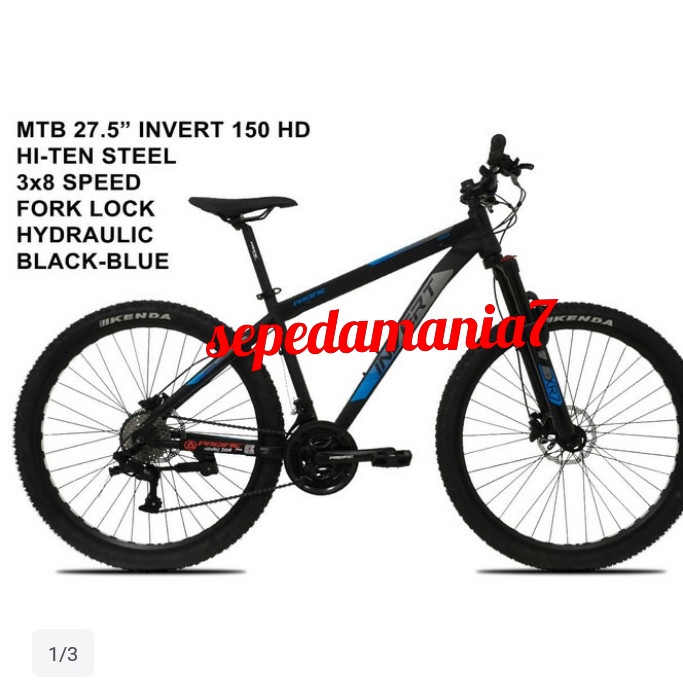 sepeda gunung 27,5" PACIFIC INVERT 150 HD HYDRAULIC 24 SPEED