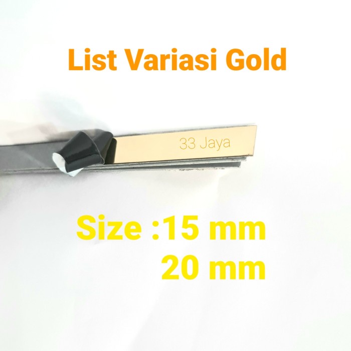 Terlaris List Plat Strip Mirror 20 Mm Gold 1 Lonjor 3 M