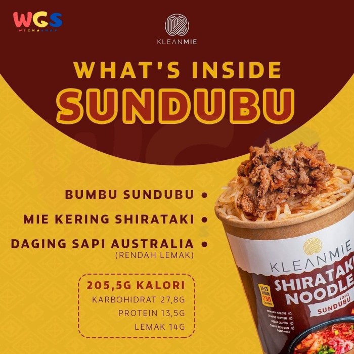 

Kleane Shirataki Instant Noodle Rasa Sundubu Gluten Free No MSG 150g