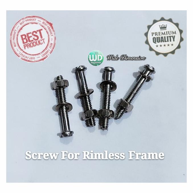 Terlaris Baut Kacamata Screw Lock 1Mm Eyeglass Screw Kacamata Bor Frame Rimless Stok Terbatas