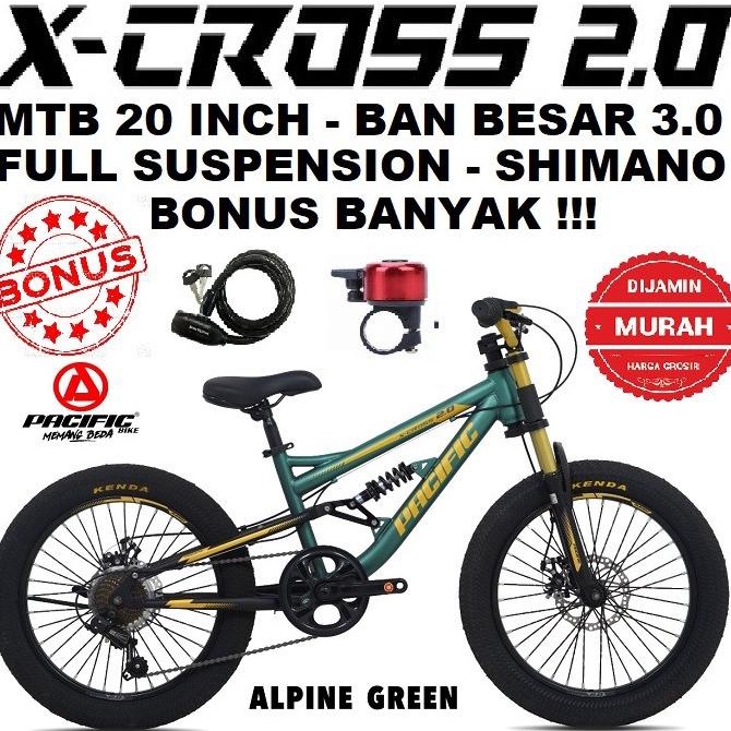 Amu Mtb 20" X-Cross 2.0 Sepeda Mtb 20 Inch X-Cross By Pacific Bestq