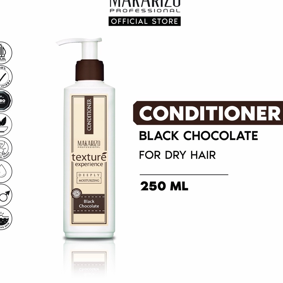 YWFT8565 Terbaru  Makarizo Professional Texture Experience Conditioner Black Chocolate 250 mL