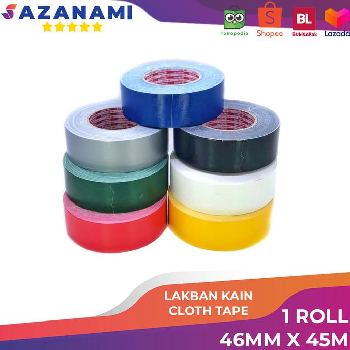 

Sale Lakban Kain Hitam 2" Inch X 45M Sazanami Cloth Tape Warna 48Mm Jumbo