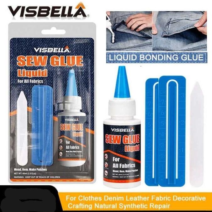 

Terlaris Visbella Cairan Liquid Lem Perekat Khusus Kain Kulit Sew Glue 60Ml 255