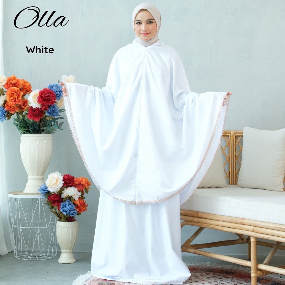 Muraaaahh.. Rukuh Mukena Mukenah Dewasa Terbaru Resleting 2 in 1 2023 Lebaran Teraweh Polos Warna Pu