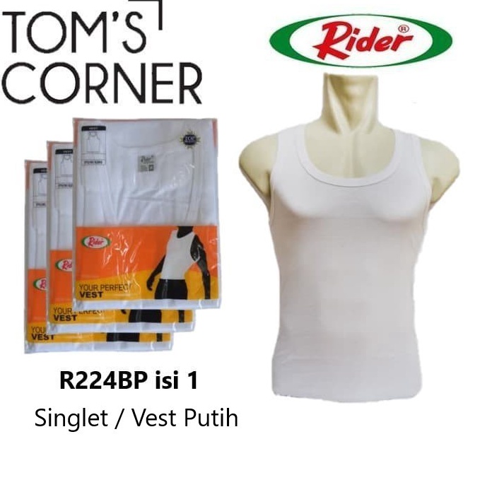 VIRAL!. Singlet Rider pria 224 | Vest Pria | Kaos dalam pria | Putih & Hitam