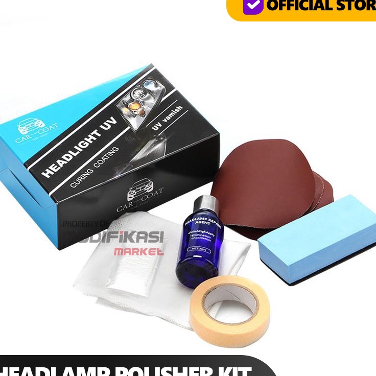 BestSeller  PEMBERSIH LAMPU HEADLAMP MOBIL MOTOR KUSAM MENGUNING RESTORER KIT 30ML
