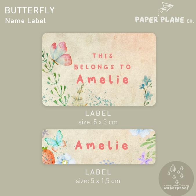 

Terlaris Sticker Label Nama "Butterfly Garden" Tahan Air Anti Luntur