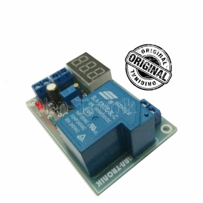 nice Kit Cas Aki / Modul Charger Aki 12V Otomatis ON OFF & Voltmeter