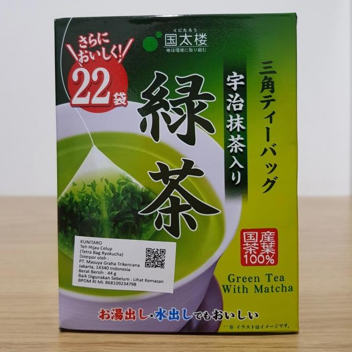 

Kunitaro tetra bag Ryokucha 44gr | Teh hijau celup Jepang