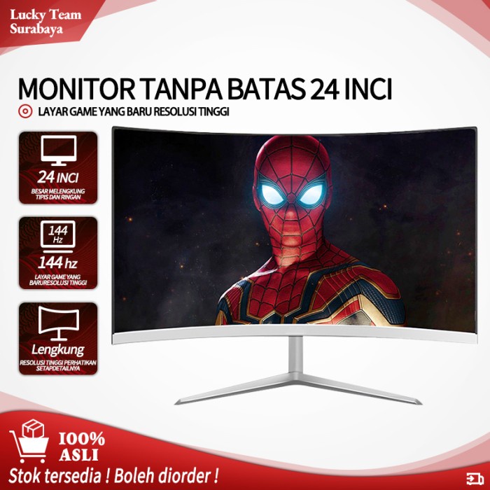 Best Seller Monitor Lengkung 24 Inci 144Hz Layar Lcd Tanpa Batas Definisi Tinggi