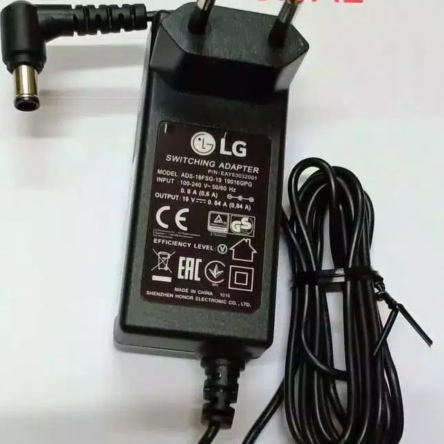 Best Seller Adaptor Tv Monitor Lg 19V-0.8A Led Tv Monitor Lg Colokan Jarum