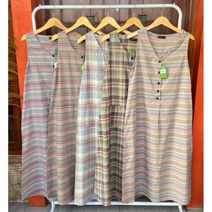 HOT Product Overall Nevada Overall Details Overall Dress Tree Cotton Overall Wanita Gamis Jumpsuit M