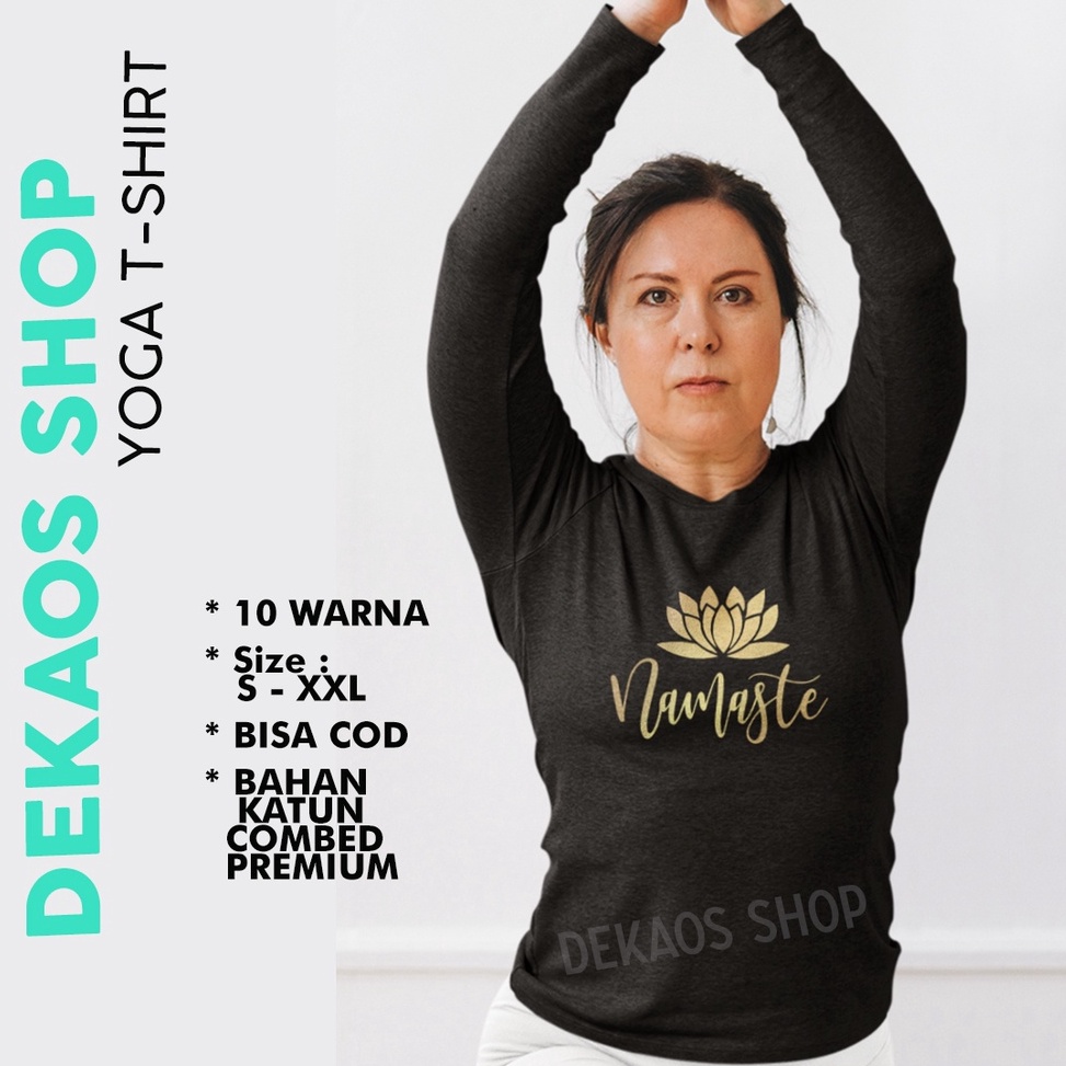NEW STOCK. KAOS YOGA WANITA / BAJU YOGA LENGAN PANJANG / KAOS SENAM YOGA WANITA / KAOS SENAM LENGAN 