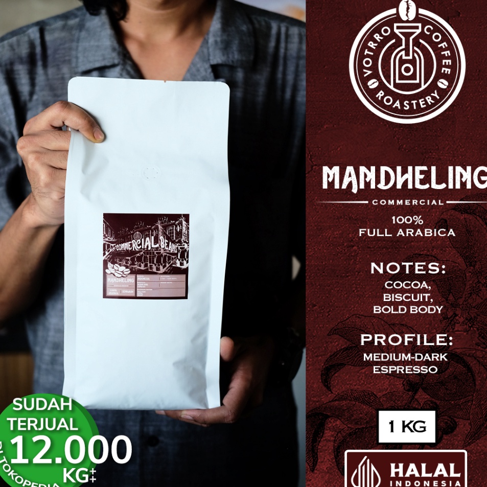 

FLASH SALE Kopi Arabika Mandheling 100% Full Arabica For Espresso Roasted Beans Commercial - BEST VALUE - 1 Kg serbuuu !