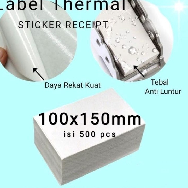 

⓲ XXX 4735 Kertas Thermal Label Lipat Barcode 100x150 A6 Isi 500 Pcs ⚡COD⚡ ジ