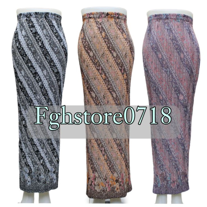 »Terkini» Kain Kebaya Plisket | Rok Kebaya | Kain Batik Brokat Bawahan Kebaya
