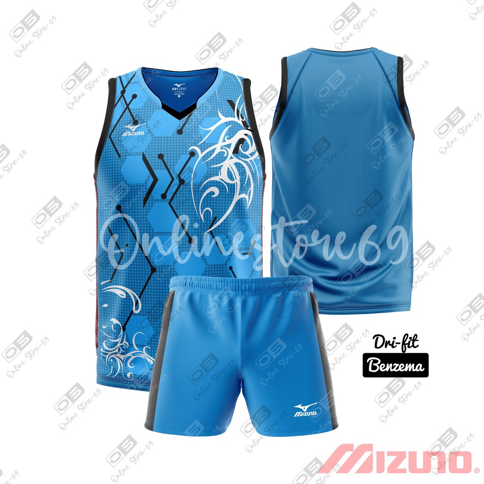 MENARIK. SINGLET VOLLY MIZUNO / SETELAN KAOS VOLLY WANITA DAN PRIA