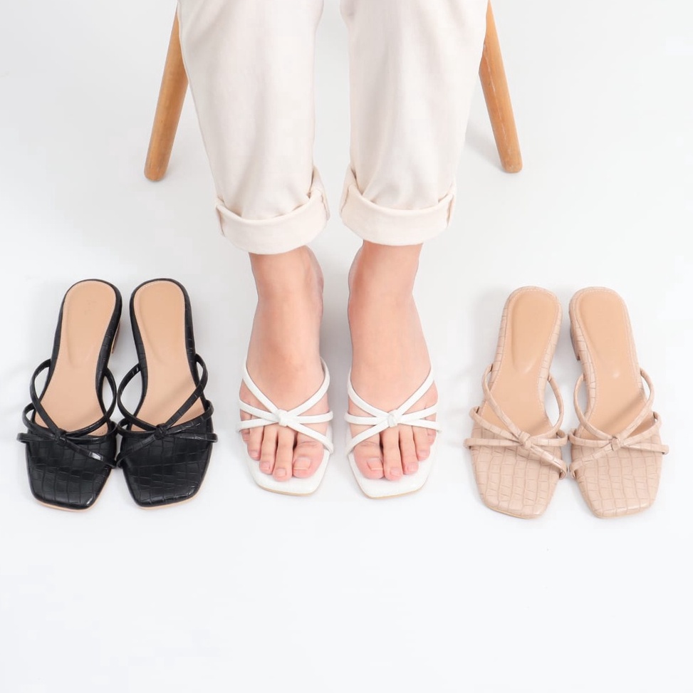 Siap Kirim.. MONTELLA Luna Sandal Heels Wanita Hak 3 Cm
