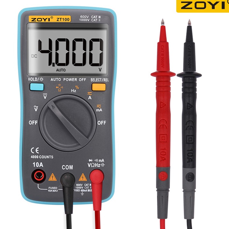 HARGA TERMURAH. ZT102 ZT00 Auto Multimeter Digital Avometer Multitester Original dgn Baterai ZT 100 