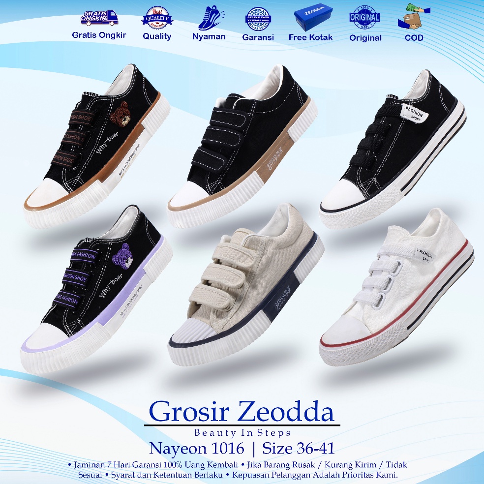Harga Bersahabat.. GrosirZeodda Nayeon Sepatu Kanvas Wanita Dan Pria Shoes Import Premium Quality Ve