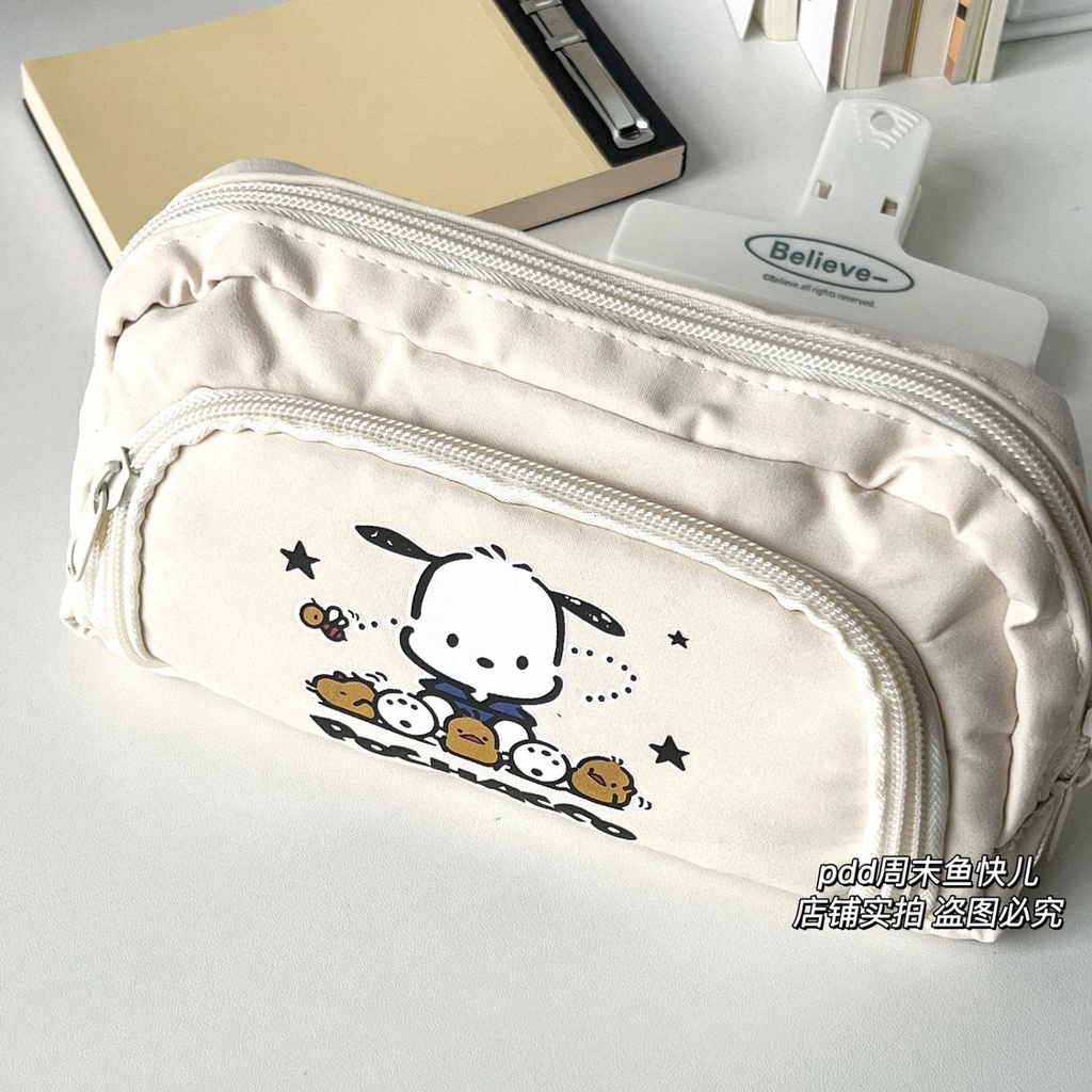 

container jumbo tempat pensil serbaguna kotak pensil aesthetic murah kotak pensil estetik pen storage BUYT Pacha Tempat Pensil Flip Anjing Dua Tingkat, Tempat Pensil Angin Kapasitas Besar, Penyimpanan Alat Tulis Sekolah Terlihat Baik