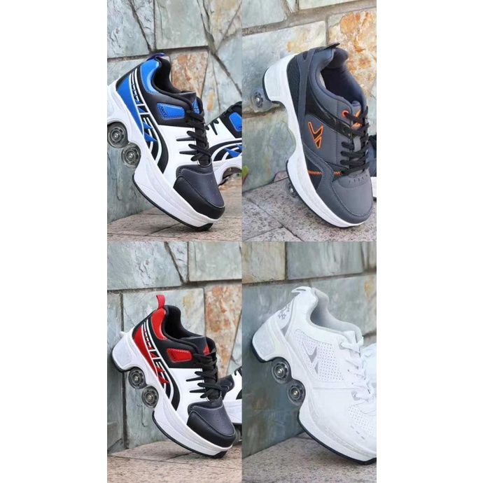NEW  Sepatu Roda Casual Skate / Kick Roller Shoes Impor Viral TIKTOK