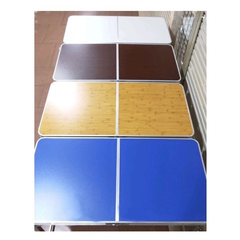 Best Seller Sa Meja Lipat Koper Hpl Aluminium-Meja Lipat Portable - Kaki Bulat