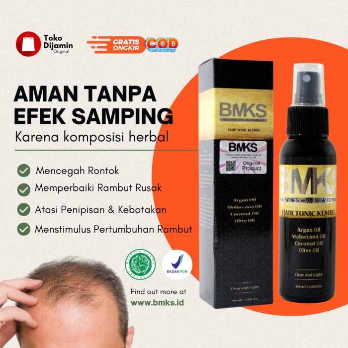 Bmks Serum Penumbuh Rambut Botak Obat Penghilang Uban Ampuh (Bpom)