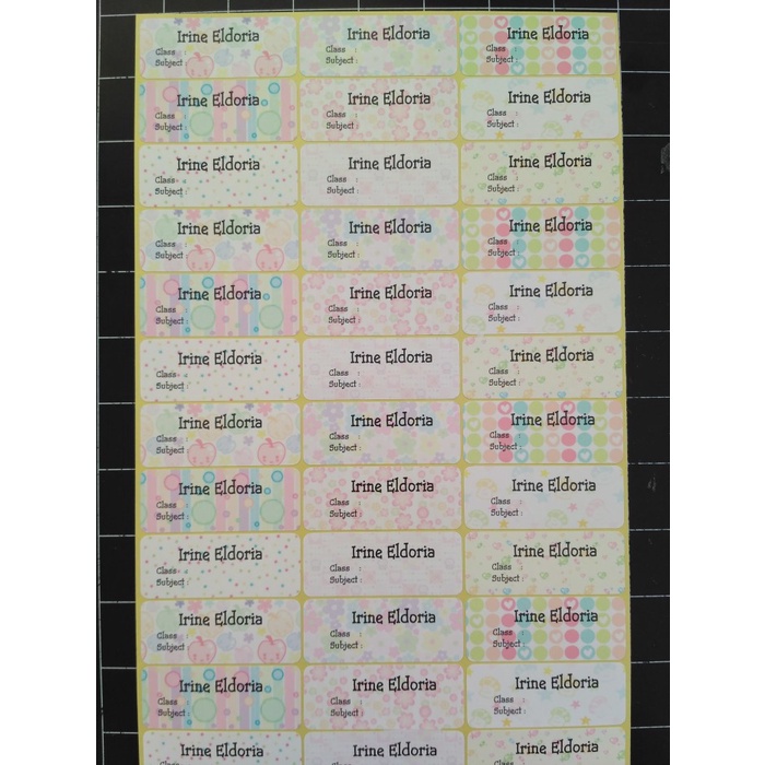 

Sticker Nama khusus buku pelajaran, buku tulis, peralatan sekolah