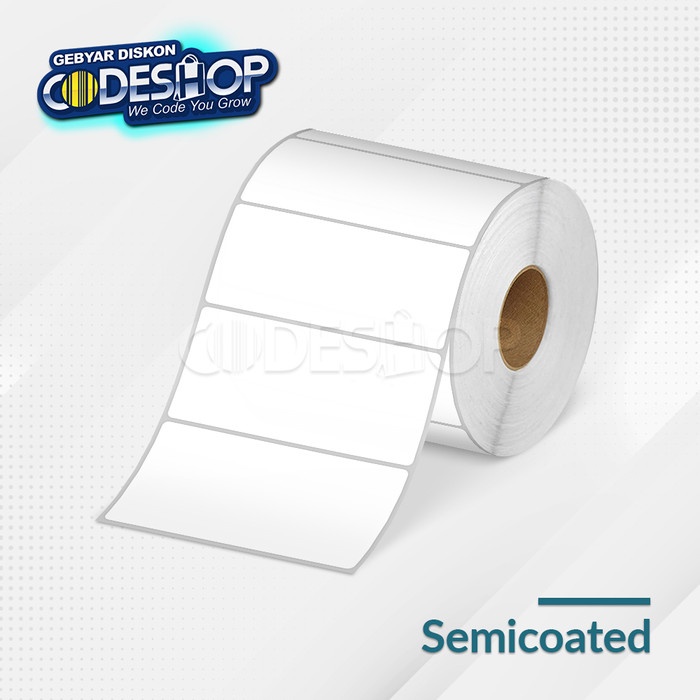 

Kertas Label Semicoated 60x30 mm 1 Line Core 1 Inch Isi 1500 Pcs