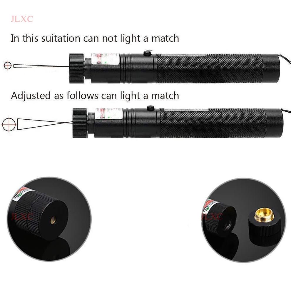 Baru Update Green Laser 532Nm 303 Powerful Laser Torch Pointers High-Power Laser Light 5Mw Adjustabl