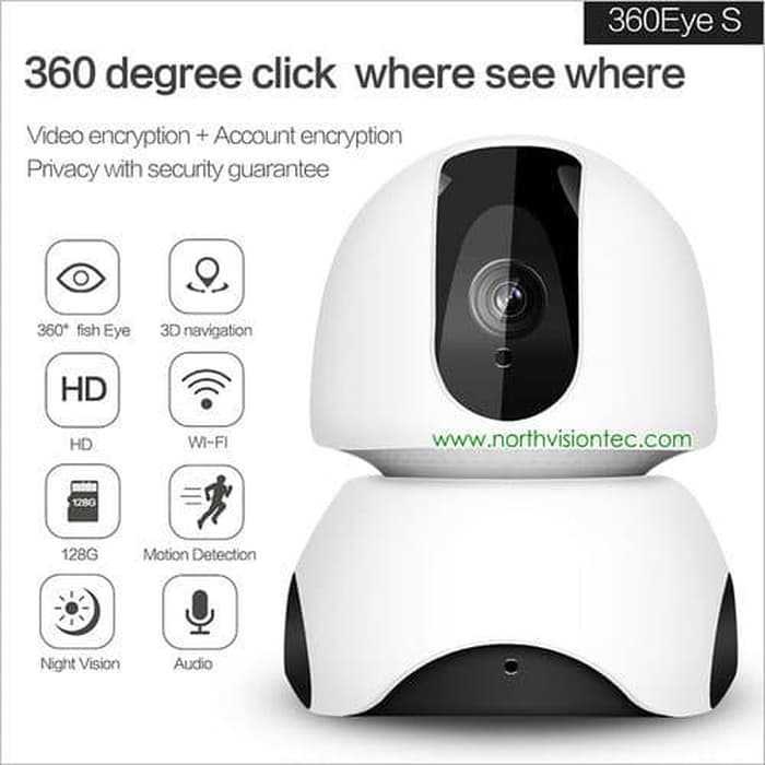 EC30-12 360Eyes Wifi IP Camera CCTV Surveillance Kamera Monitor - SMSYT