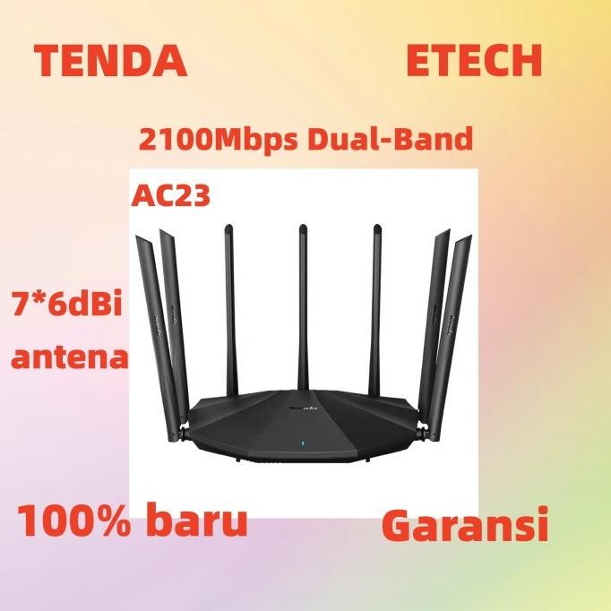 Tenda Ac23 Wifi Router Dual-Band 2100Mbps+7 Antena Tenda Router