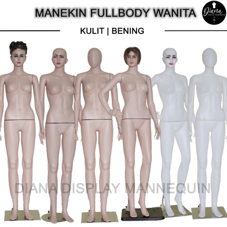 SALE. PATUNG MANEKIN BAJU FULLBODY WANITA DEWASA PLASTIK KOMPLIT DENGAN PLAT BESI ATAU PLAT PLASTIK
