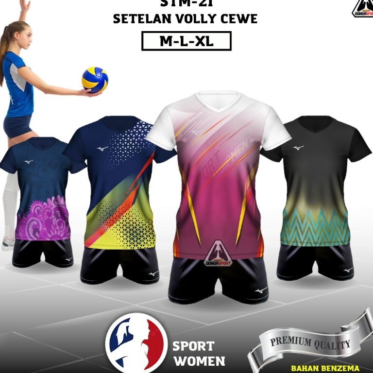 TERPERCAYA. STM-21 SETELAN VOLLY CEWE PREMIUM SETELAN VOLI WANITA BAJU VOLLY DEWASA JERSEY VOLI ATAS