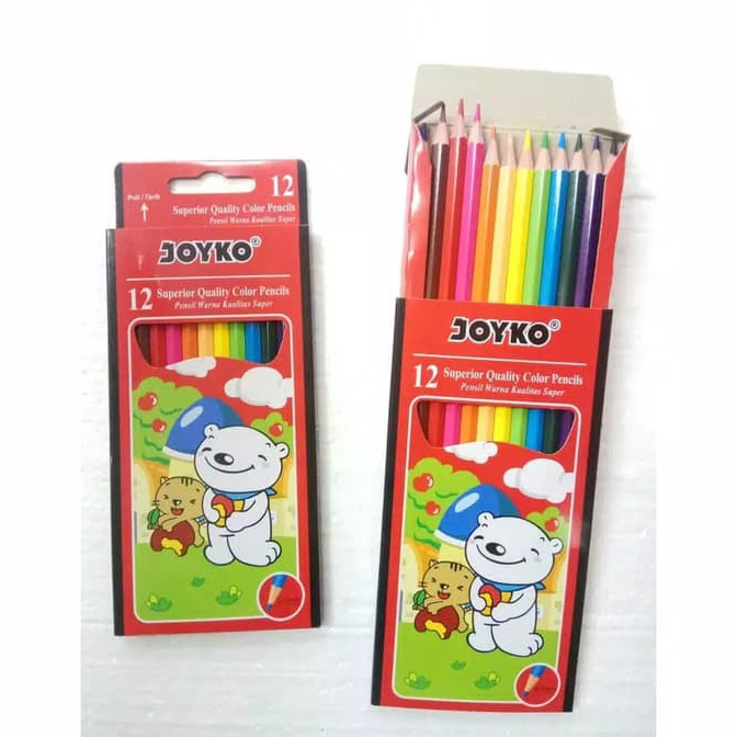 

Momen lebaran GROSIR MURAH Pensil Warna 12 Panjang JOYKO ASLI/Color Pencil Besar 12 HTL