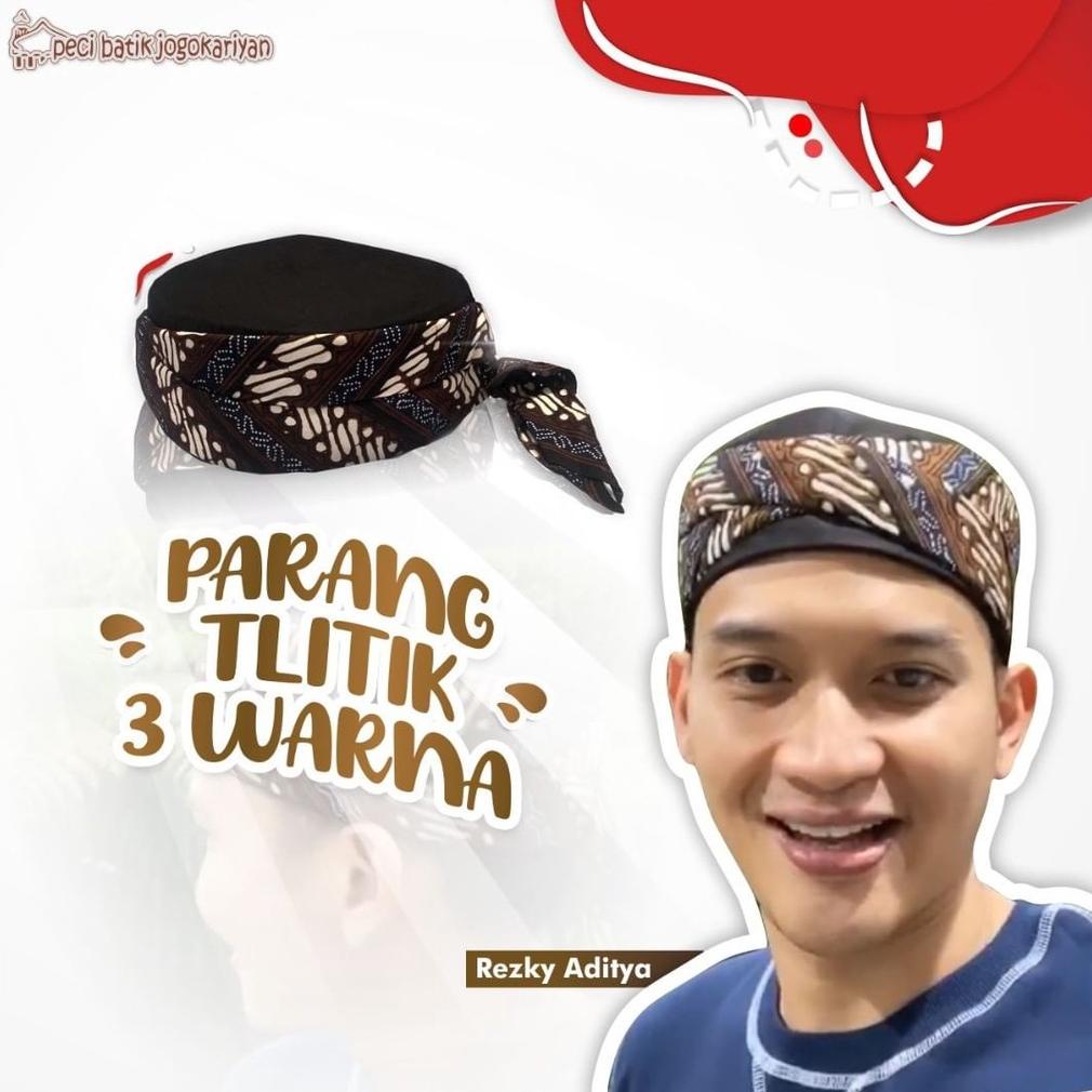 Miliki Peci Batik Jogokariyan Udeng Songkok Kopiah Batik Khas Jogja Motif Peci Pria Tlitik Tiga Warn