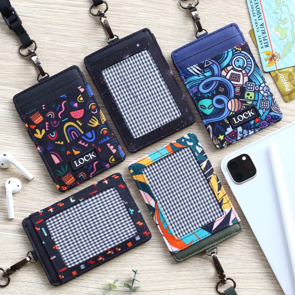 

➠Terbatas Gantungan ID Card Kantor Kasual Kalung Name Tag Holder Lanyard Anti Air Pria Wanita LSD1 Y50